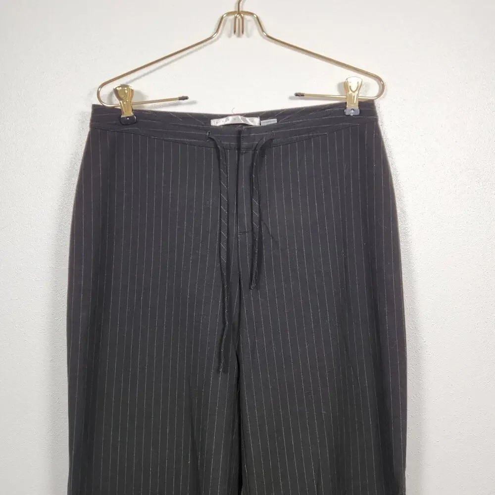 Vintage y2k Old Navy Outlet Stretch Pin Stripe Office Core Pants Bottoms Sz 6
